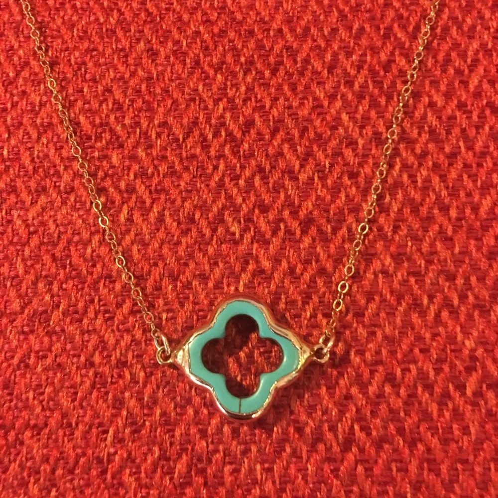 Turquoise/Gold Necklace - Picture 4 of 6
